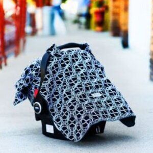 Carseat Canopy Knott Infant Car Seat Canopy Black White Print